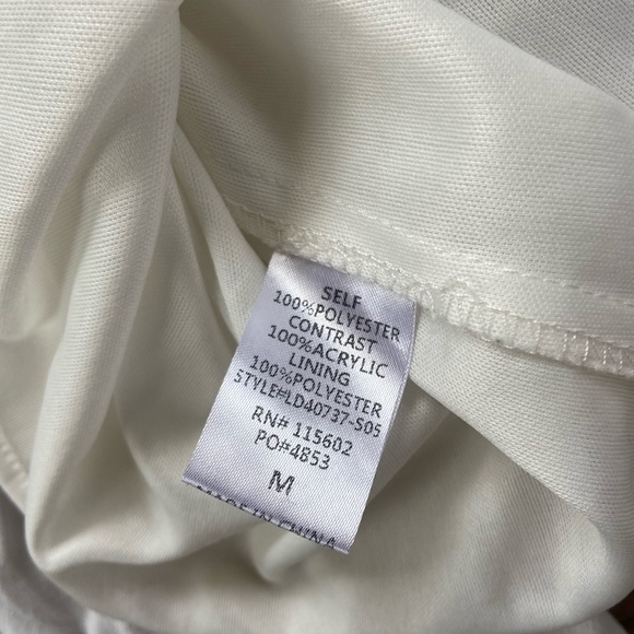 Mid Length Flowey White Dress with Lace - Picture 5 of 5